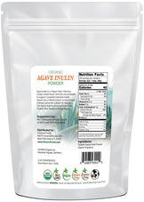 Back of the bag image of Agave Inulin Powder - Organic 5 lb