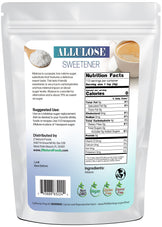 1 lb Allulose Sweetener Z Natural Foods back of the bag image