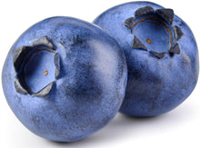 Closeup image of two Blueberries.
