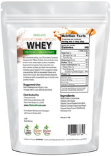 Chocolate Caramel Cappuccino Whey Concentrate back of the bag image 1 lb