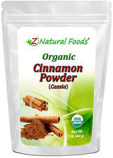 Cinnamon Powder (Cassia) - Organic front of the bag image Z Natural Foods 1 lb 