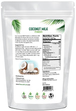 1 lb Coconut Milk Powder back of the bag image Z Natural Foods 