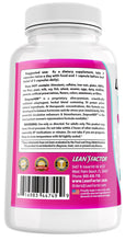 Photo of side of bottle of EmpowHER - Ultimate Women's Health Formula Tonics Lean Factor - 150 capsules per bottle
