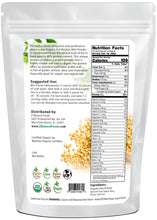 Pea Protein - Organic back of the bag image Z Natural Foods 