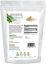 Piperine Extract Powder back of the bag image Z Natural Foods 