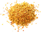 Close up overhead image of Spanish Bee Pollen on white background