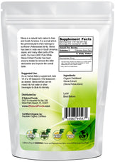 Stevia Extract Powder (Debittered) - Organic Sweeteners Z Natural Foods back of bag image
