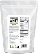 Back of the bag image of Ultra Whey Protein Isolate from Z Natural Foods 5 lb