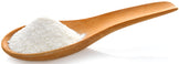 Photo of Whole Milk Powder on wooden spoon on white background