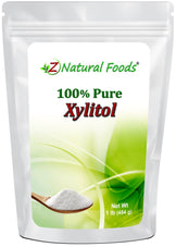 Xylitol - 100% Pure front of the bag image Z Natural Foods 1 lb 