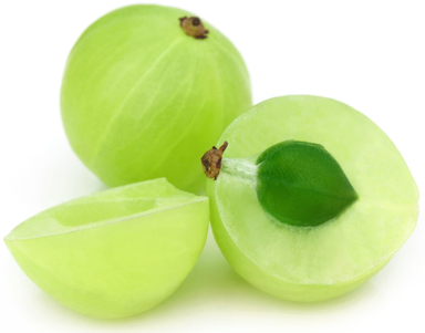 Image of multiple fresh green Amla fruits