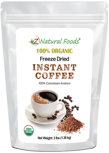 Organic Freeze Dried Instant Coffee Front of the bag image for 3 lbs