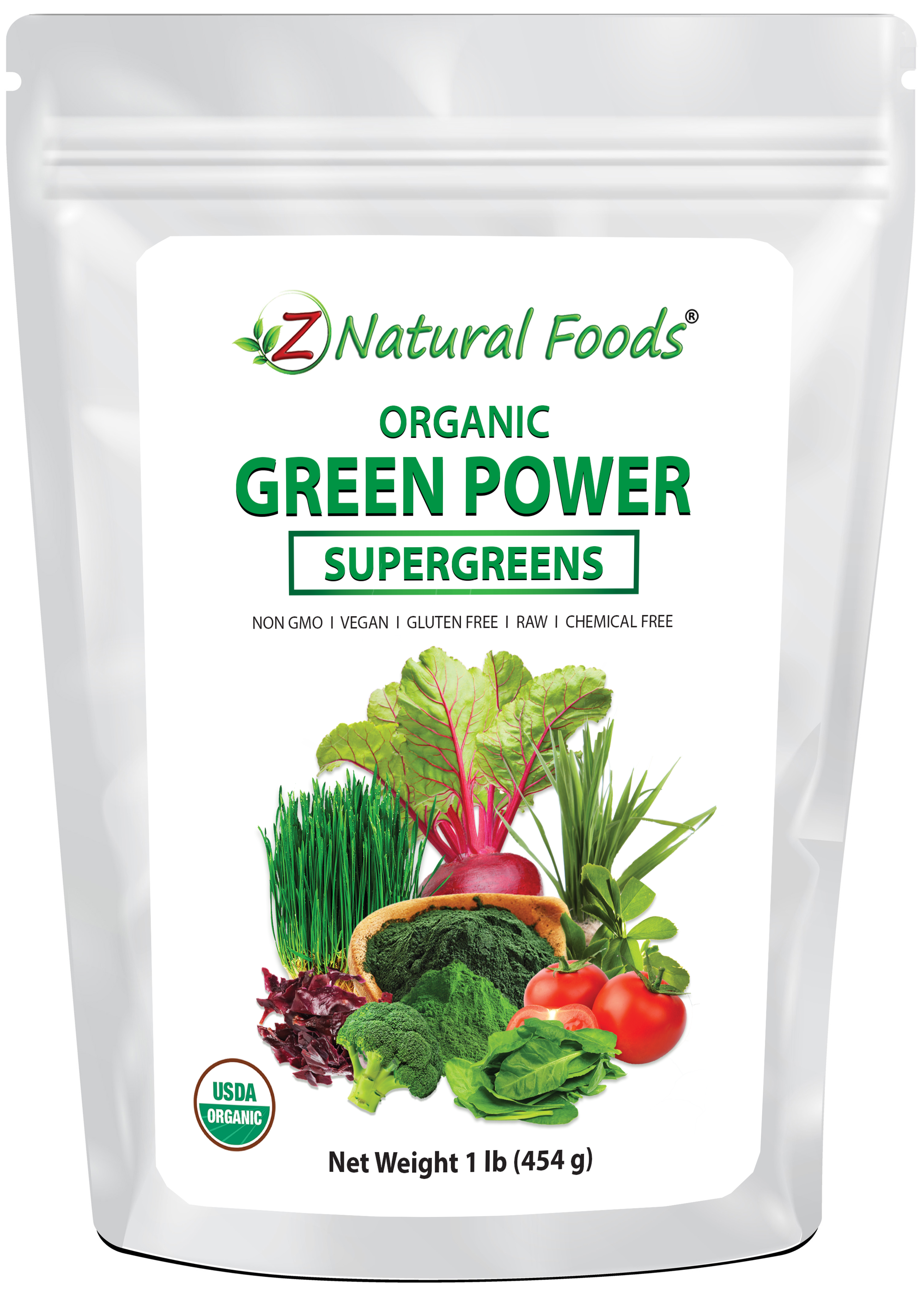 Green Power - Organic SuperGreens Blend front of the bag image 1 lb