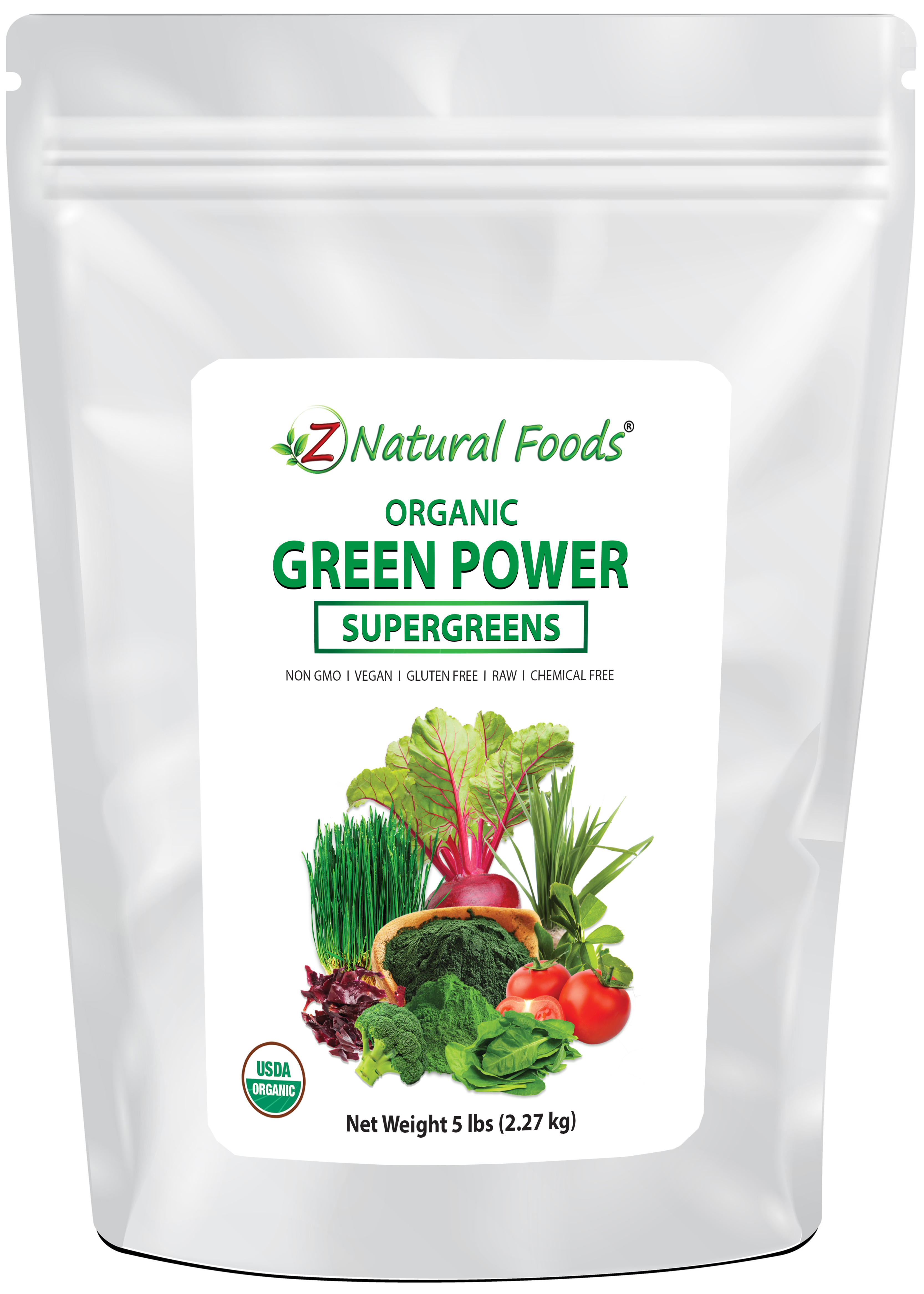 Green Power - Organic SuperGreens Blend front of the bag image 5 lb