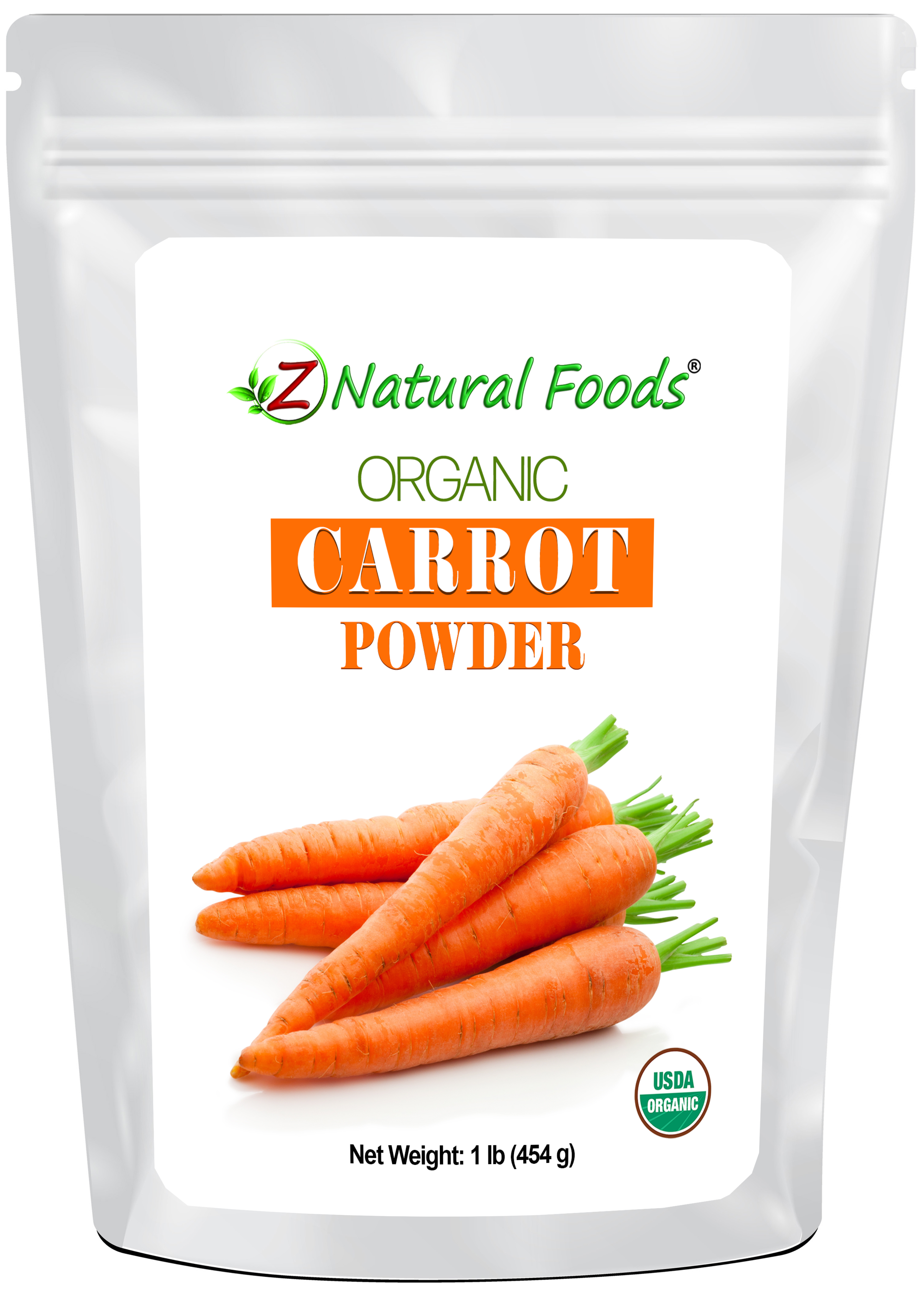 Carrot Powder - Organic front of the bag image 1 lb 