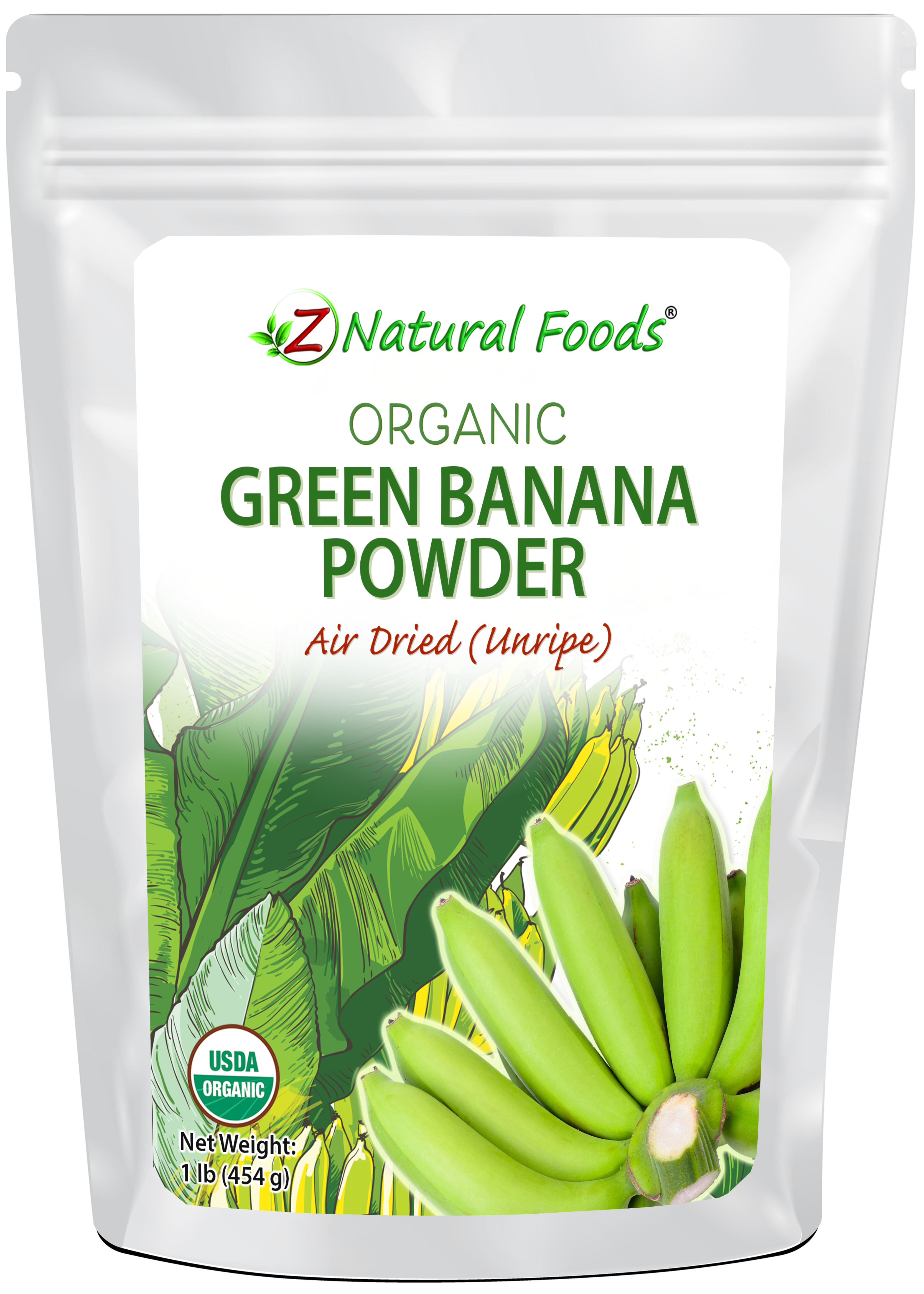 Green Banana Powder (Unripe) - Organic front of the bag image 1 lb