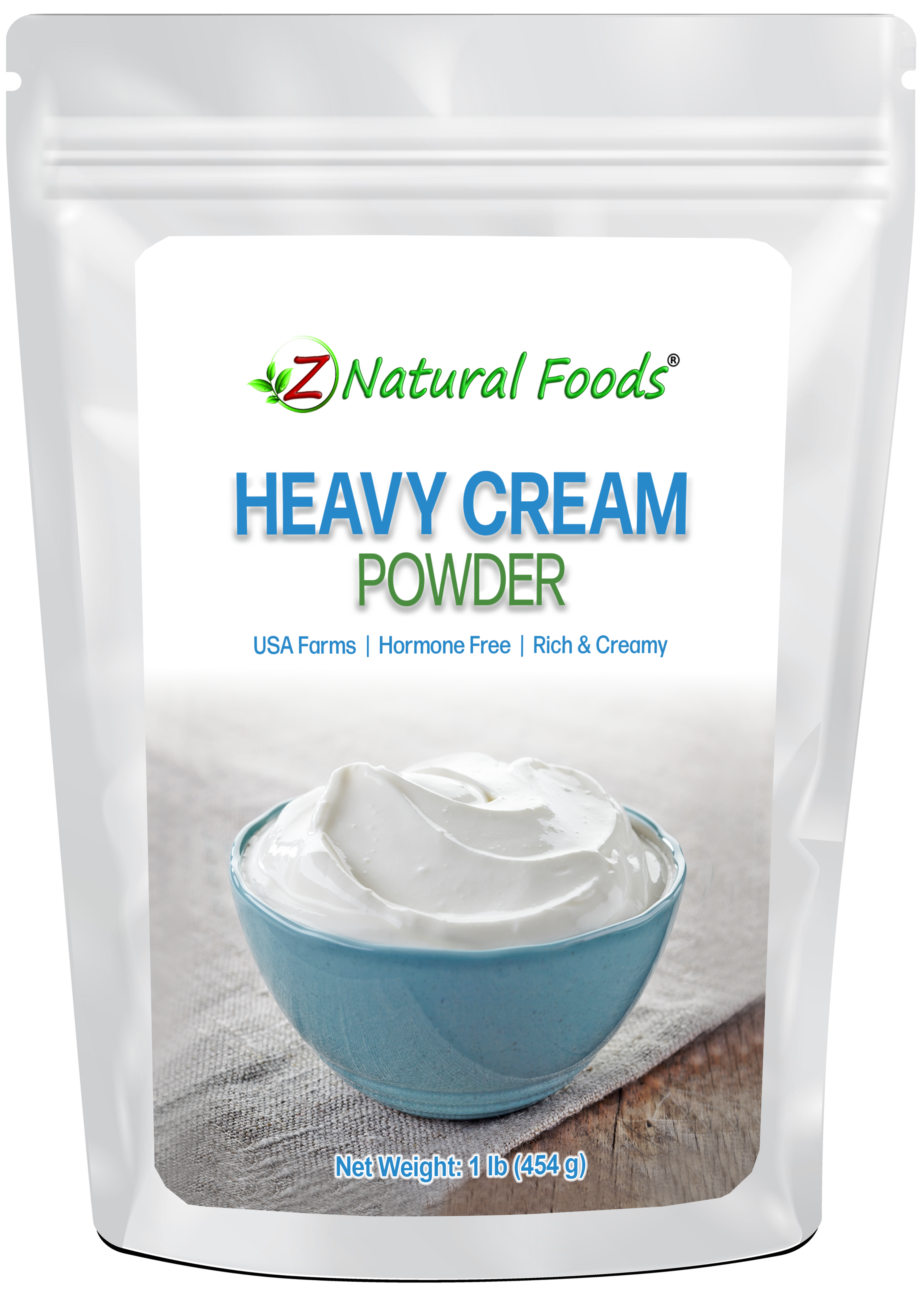 Image of front of 1 lb bag of Heavy Cream Powder