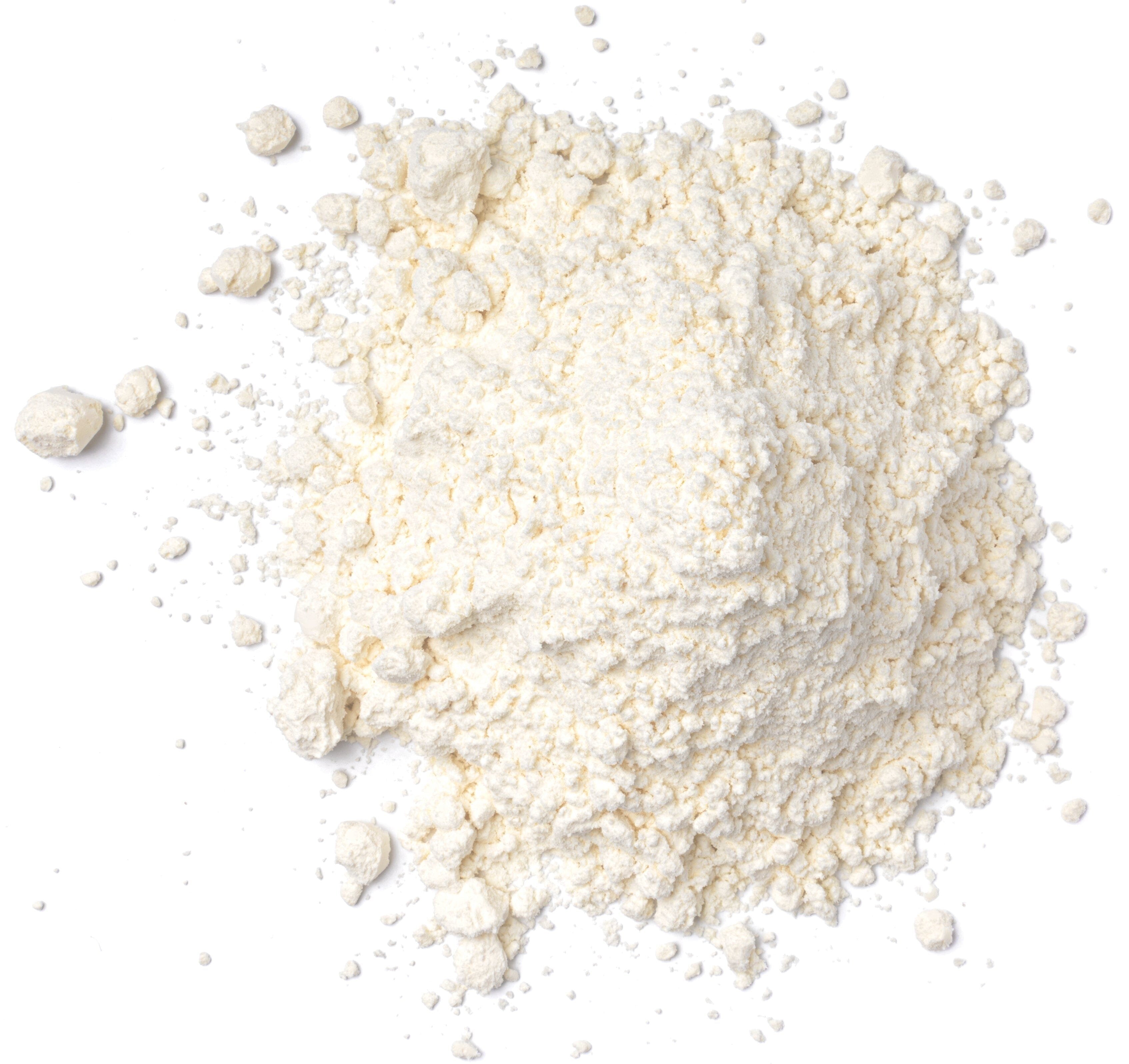 White Cheddar Cheese Powder on white background