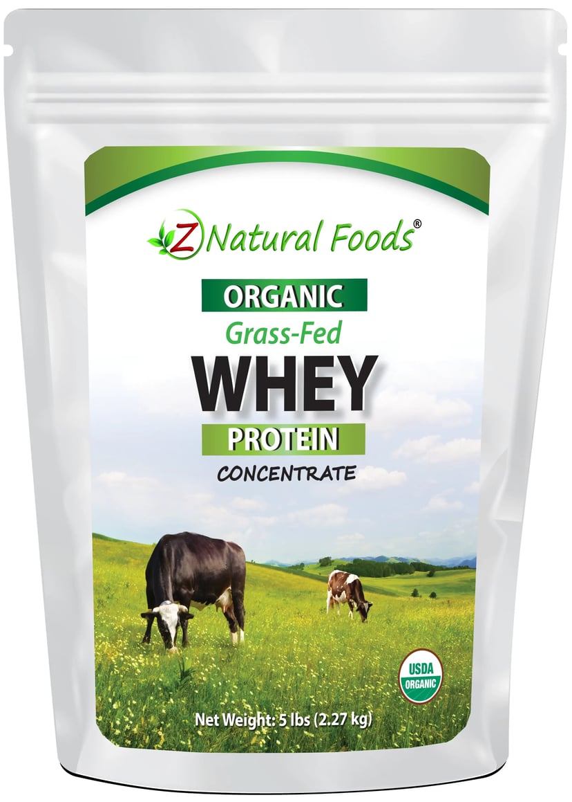 Photo of the front of 5 lb bag of Whey Protein Concentrate - Organic