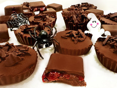 Halloween Chocolate Cups filled with Tasty-Red-Goo