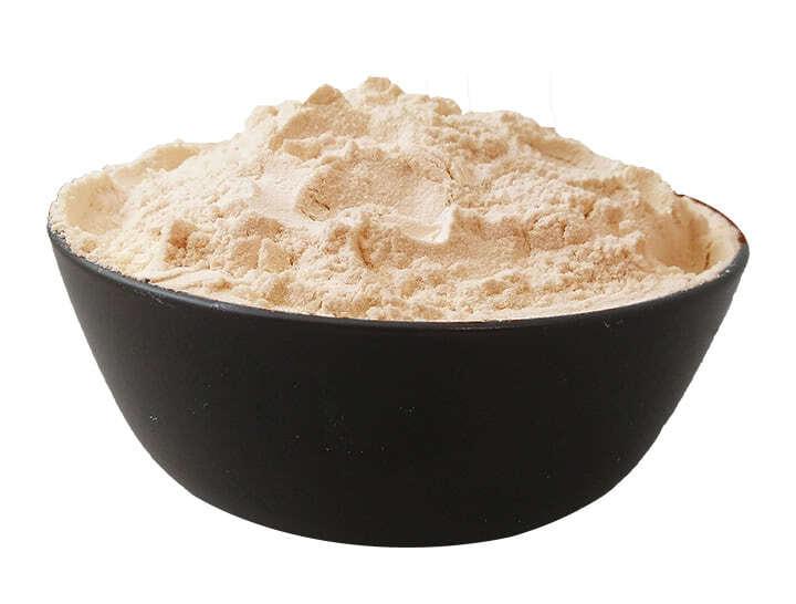 Image of beige Acacia Fiber (Gum Arabic) Powder in a black bowl
