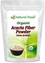 Acacia Fiber (Gum Arabic) Powder - Organic front of the bag image Z Natural Foods 1 lb 