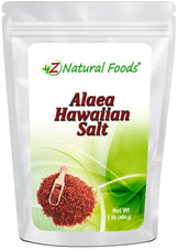 Alaea Hawaiian Salt - front bag image Z Natural Foods 1 lb 