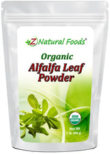 Alfalfa Leaf Powder - Organic front of the bag image Z Natural Foods 1 lb 