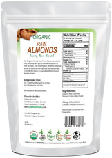 Almonds - Raw Organic Nuts & Seeds Z Natural Foods back bag image