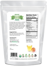 Photo of back of 1 lb bag of Apple Juice Powder - Organic