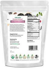 Aronia Powder - Organic Freeze Dried back of bag image 1lb