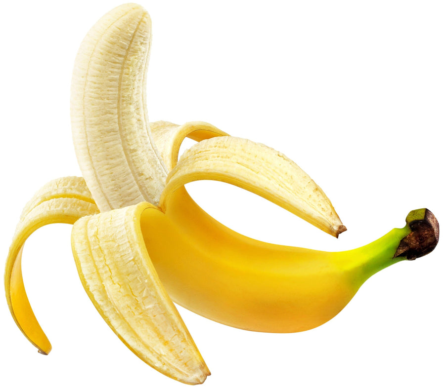 Image of a bright yellow Banana half peeled