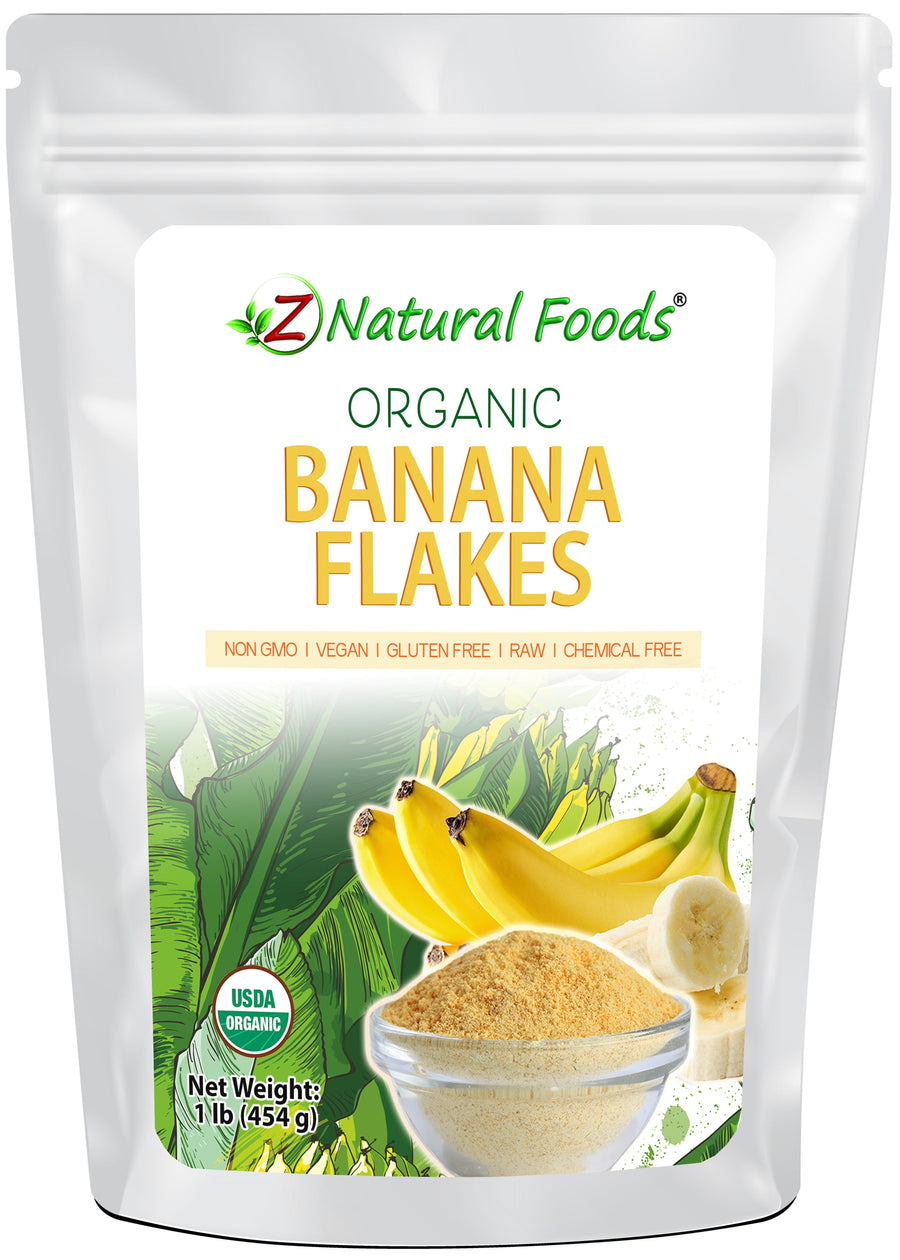 Banana Flakes - Organic front of the bag image Z Natural Foods 1 lb 