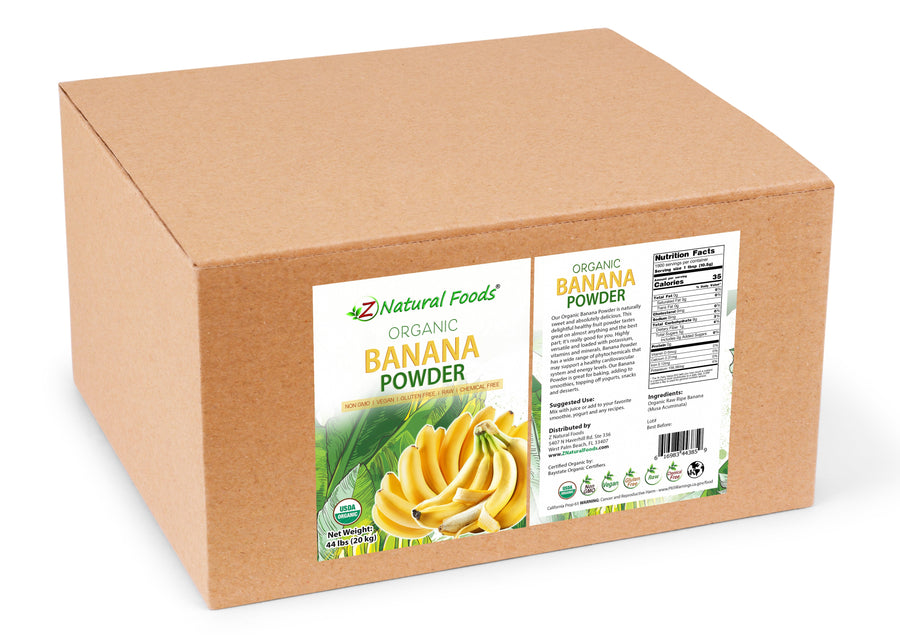 Banana Powder - Organic front and back label image bulk