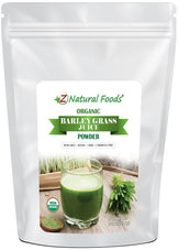 Barley Grass Juice Powder - Organic front of the bag image Z Natural Foods 5 lb