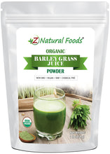 Barley Grass Juice Powder - Organic front of the bag image Z Natural Foods 1 lb 