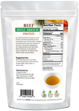 Beef Bone Broth Protein back of the bag image 1lb