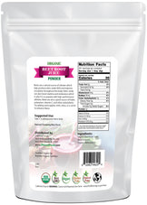 5 lb Beet Root Juice Powder - Organic back of bag image