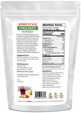 Photo of back of 1 lb bag of Berry Punch Collagen Peptides