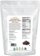 5 lb Bittersweet Chocolate Chips (70% Cacao) - Organic back of bag image