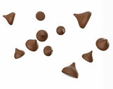 Photo of several scattered Bittersweet Chocolate Chips (70% Cacao) - Organic Cacao Z Natural Foods 33 lbs 