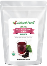 Photo of front of 5 lb bag of Black Currant Juice Powder - Organic