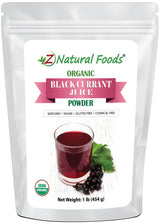 Photo of front of 1 lb bag of Black Currant Juice Powder - Organic