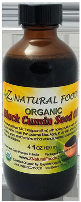 Four ounce bottle of Black Seed Oil - Organic from Z Natural Foods 