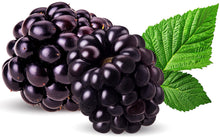 Image of blackberries and green leaves