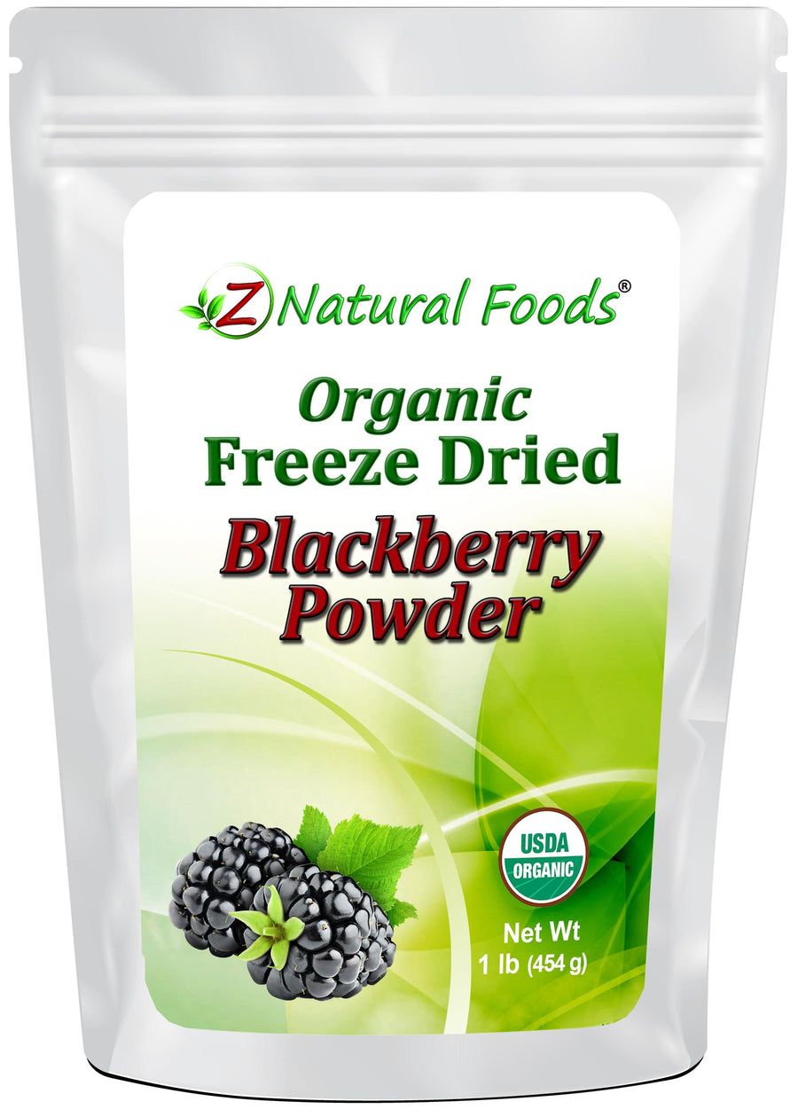 1 lb Blackberry Powder - Organic front of bag image Z Natural Foods 