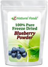 Blueberry Powder - Freeze Dried front of the bag image Z Natural Foods 1 lb 