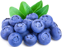 Image of several Blueberries on white background.