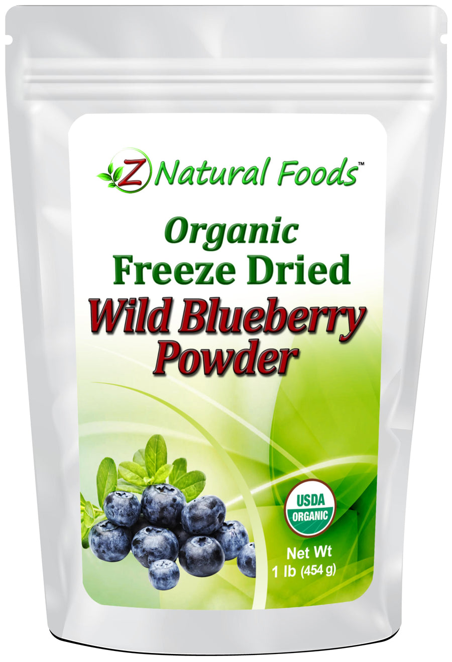 Front bag image of Blueberry Powder - Organic Freeze Dried - (Wild) from Z Natural Foods 1 lb 