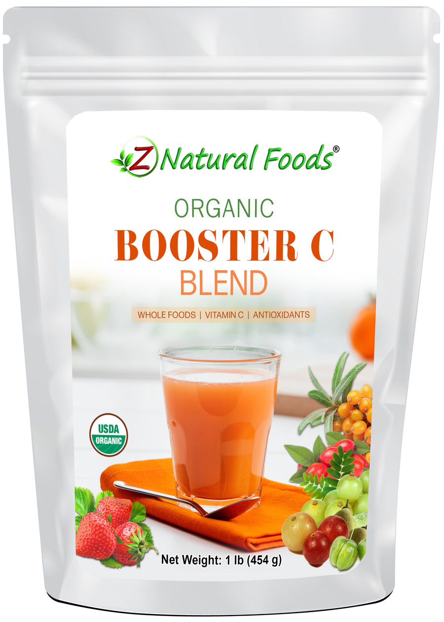 Photo of front of 1 lb bag of Booster C Blend - Organic front of bag image Z Natural Foods 